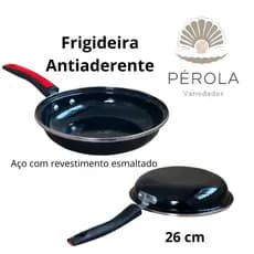 Frigideira Esmaltada Antiaderente Grande e Funda de Aço com revestimento esmaltado