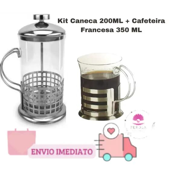 Cafeteira Francesa + Xícara 200ML