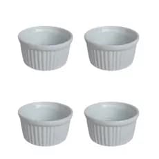 Kit 4 Unidades Cumbuca Extra Grande Ramequim 300ML Porcelana Primeira Linha