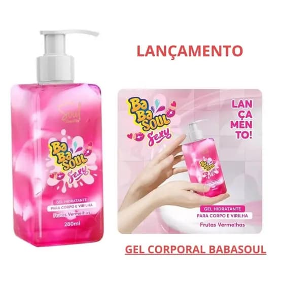 GEL HIDRATANTE  CORPORAL VIRILHA BABASOUL FRUTAS VERMELHAS SOUL - COMESTIVEL