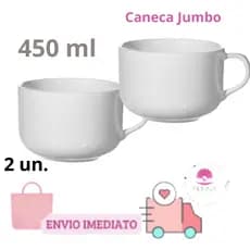 Caneca Xícara Jumbo 450ml Sopa Caldo