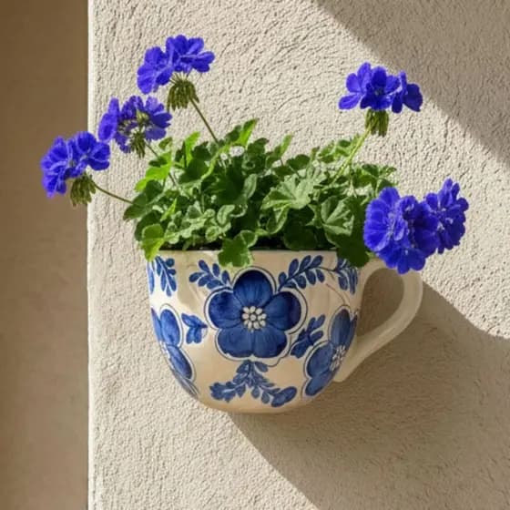 Floreira Cachepô De Parede Em Cerâmica Vasos Plantas