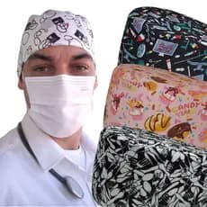 Touca Cirúrgica Bandana Enfermagem Cozinha Odontologia Amarrar