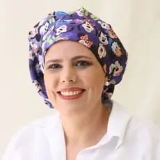 TOUCA CIRÚRGICA FEMININA ENFERMAGEM CABELOS CACHEADOS TRANÇAS AFRO BLACK COM ELÁSTICO PERSONAGEM
