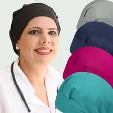 Touca Cirúrgica Enfermagem Odonto Doceira Cozinha Boleira  Veterinária Elástico LISAS