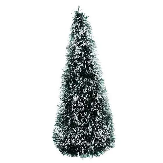 Mini Árvore de Natal Nevada 26cm de Altura para Mesa Decoração Natalina Pequena Árvore de Natal de Mesa 26cm Enfeite par