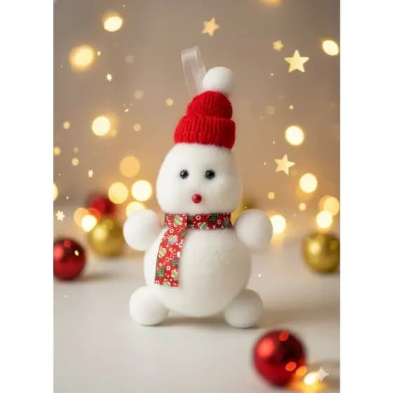 Boneco De Neve Pelúcia 13cm Enfeite Natalino Decoração Festa Casa Presente Árvore Pinheiro Mesa Manta Lareira Fofo Ofert