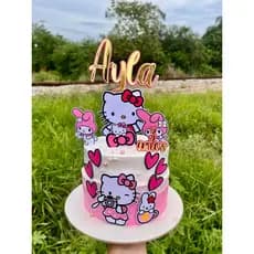 Topo de Bolo Hello Kitty - Topper Hello Kitty