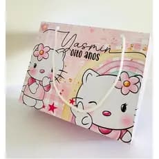 Sacolinha Personalizada Hello Kitty | Lembrancinha | mimos | Aniversário Hello Kitty  - SEMI MONTADA - PEGUE E MONTE
