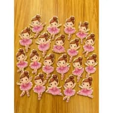 100 apliques 3D com LAMICOTE dourado | Bailarina