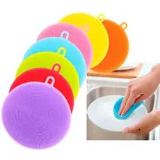 Esponjas Silicone Lavar Louça 2 Unidades Antibacteriana Bucha Louça Cozinha