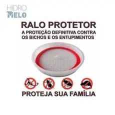 Protetor Ralo Banheiro Quadrado e Redondo Paramax Bichos Baratas Cabelo Dengue 100mm