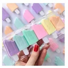 kit 6 Caneta Mini Marca Texto Sorvete Picolé Fofo