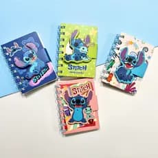 Mini Caderno Anotação Stitch Espiral 8x10,5 cm  Agenda Lilo e Stitch 3D Bloquinho Escritório Escola