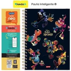 Caderno Universitario Neo com Pauta Inteligente Disney Projeto DEEI 1 Materia Capa Dura 80 Folhas - Jandaia