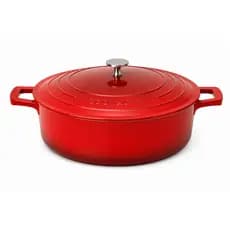 Caçarola Baixa inox Antiaderente 28cm Com Tampa 4,6L