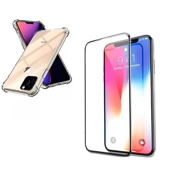 KIT Iphone 11 / 11 Pro / 11 Pro Max | Película De Vidro 9D - Capa Anti Impacto - Película da Câmera - Película Privativa