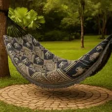 Rede Descanso Casal Reforçada Indiana Gigante De Dormir Luxo 4M Grande Balanço - Envio Imediato
