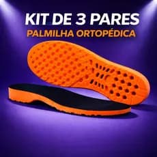 KIT 3 PARES PALMILHA ORTOPÉDICA EM GEL PU SILICONE SHOCK ZERO CONFORTO EXTREMO PARA LONGAS HORAS