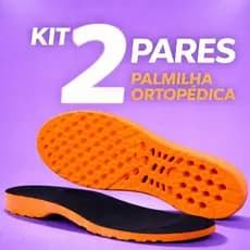 KIT COM 2 PARES PALMILHAS ORTOPÉDICAS EM GEL PU ANATÔMICAS ALÍVIO PARA ESPORÃO DO CALCÂNEO CONFORTO DIÁRIO