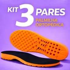 KIT COM 3 PARES PALMILHAS ORTOPÉDICAS EM GEL PU ANATÔMICAS ALÍVIO PARA ESPORÃO DO CALCÂNEO CONFORTO DIÁRIO