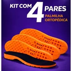 KIT 4 PARES PALMILHA ORTOPÉDICA GEL PU ANATÔMICA CONFORTO EXTREMO ALÍVIO DE DORES E ESPORÃO