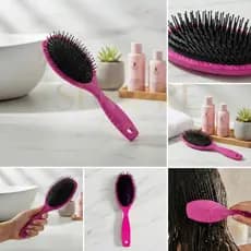 Escova Oval Almofadada Pink: Realce sua beleza Desembarace com Maciez e Cuidado Diário!