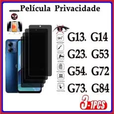 Película Privacidade 3D Anti Spy Anti Espionagem Para Motorola MOTO G13 G14 G15 G23 G53 G54 G72 G73 G84 G86