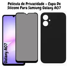 Capa Capinha Samsung A07 + Pelicula 3D de Vidro PRIVACIDADE Anti Spy Samsung Galaxy A07 ENVIO IMEDIATO
