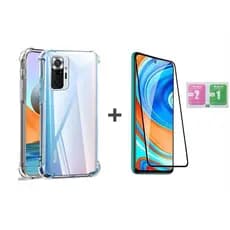 Capa Capinha Xiaomi Redmi Note 10 4G Anti Impacto Transparente + Pelicula 3D de Vidro ENVIO IMEDIATO