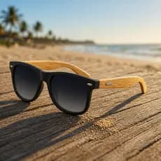 Óculos de Sol Classico Hates Amadeirada Unissex – Estilo e Proteção UV