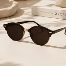 Óculos de Sol Clubmaster Retrô UV400 Unissex Vintage Masculino Feminino
