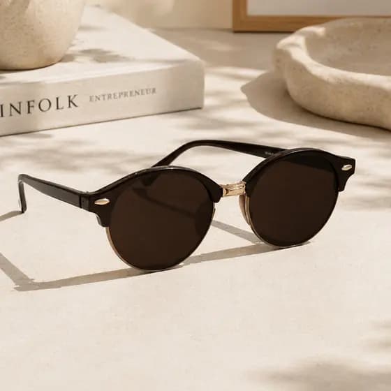 Óculos de Sol Clubmaster Retrô UV400 Unissex - Estiloso - Despojado