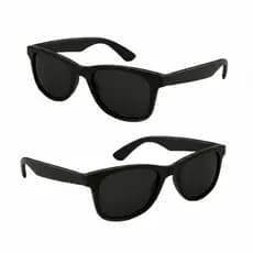 Kit 2 Óculos de Sol Clássico Preto Unisex – Estilo e Proteção UV