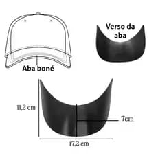 Aba para Boné de Plástico. Base/ estrutura/Chapéu/Viseira
