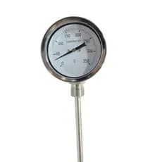 Termometro Inox 0/350?c 3 Pol. Haste Vertical 10cm P Fornos