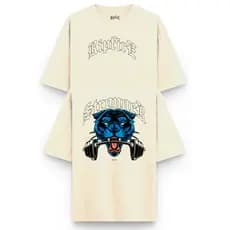 Camiseta Oversized Pantera Treino Academia Stronger Musculação Ripfire Streetwear em Algodão