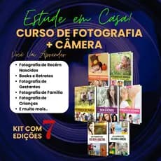 Curso De Fotografia Iniciante kit com 7 Edições - Fotografo, Retrato, Book, Ensaios, câmeras, luz e produção.