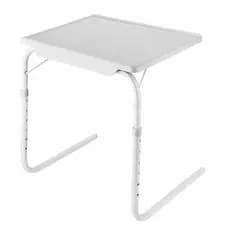 Mesa Dobrável Lateral Apoio De Notebook Branca Inclinável Refeições Ajuste De Tamanho Home Office