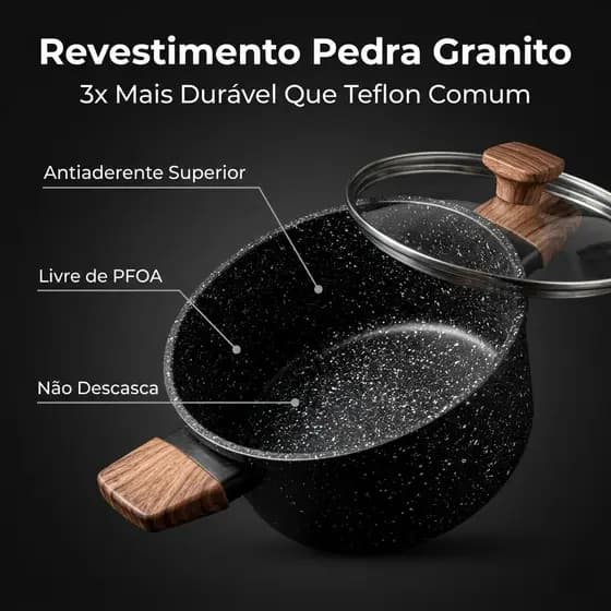 Jogo De Panelas 4 Peças Aluminio Cozinhar Almoço Janta Arroz - Clink