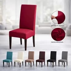 Capa de Cadeira Ajustável com Elástico Kit 4 e 6 Lugares Jantar Eventos Buffet
