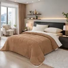Coberdrom Casal Queen Sherpa Dupla Face Premium Edredom Peluciado Macio Aconchegante Luxo Inverno