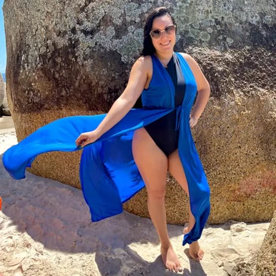 Saida de Praia Regata Kimono Longo Fenda Lateral Lançamento