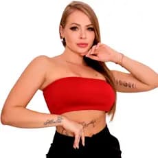 Top Faixa sem Bojo Suplex Duplo na Frente e com Elástico