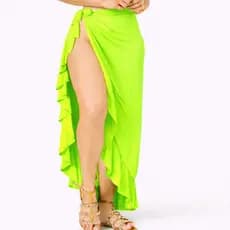 Saida de Praia Com Babado Moda Praia Verão Promoção Saida de Praia Pareo