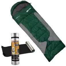Kit Saco De Dormir Freedom e Isolante Eva Camping Nautika Verde