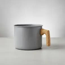 Leiteira Caneca Fervedor Antiaderente Cerâmica Indução 1,8l Cinza Claro