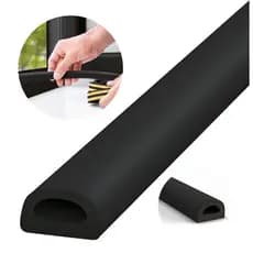 Fita Veda Frestas Adesivo 6mm Preto Isolamento Térmico Vedação Porta Janela 6m
