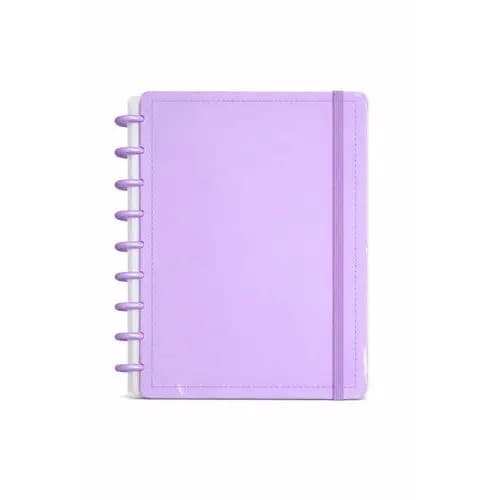 Caderno Inteligente Disco Grande 60 Folhas Reposicionaveis Capa Dura Lilas Organizador Diario