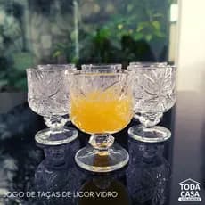 Taça de Vidro Licor - Jogo com 6 unidades - Kit 6 Taças Para Licor